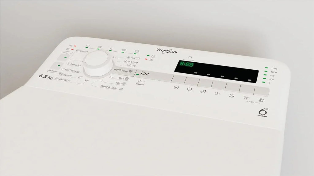 Whirlpool TDLR 65230SS EU/N Lavadora Carga Superior 6,5 kg, 1200 rpm, 6th Sense y FreshCare