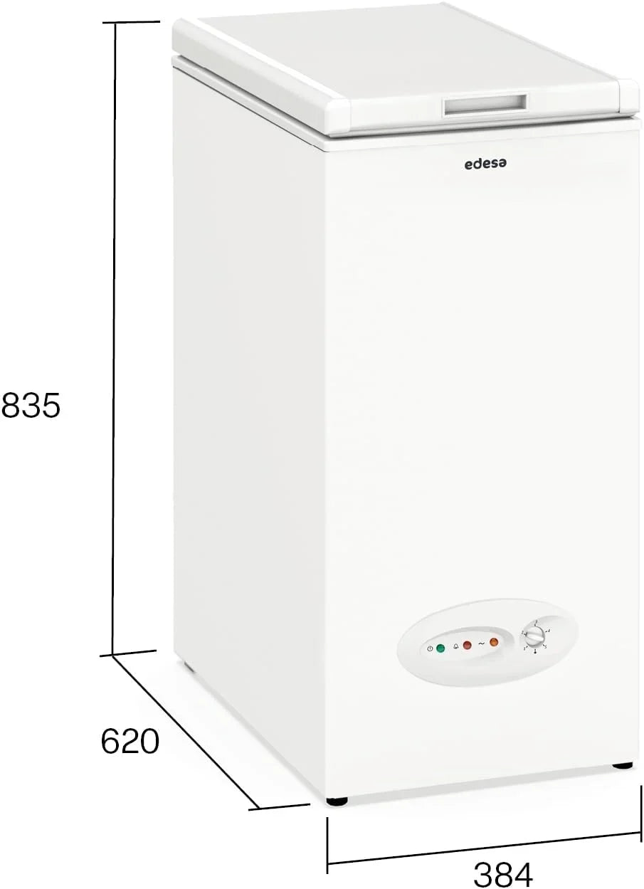 Edesa EZH-0611 Congelador Horizontal 59 L con Termostato Ajustable y Alarma, Blanco