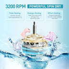 Umelome Centrifugadora de Ropa 4 kg a 3200 rpm, Acero Inoxidable, Plata