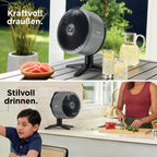 Shark FlexBreeze FA220EU Ventilador Híbrido con y sin Cable, Portátil, Interior y Exterior, Blanco