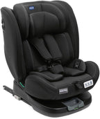 Chicco Unico Evo i-Size Classic Silla de Coche Isofix Giratoria 360° de 40 a 150 cm (0-12 Años), Negra