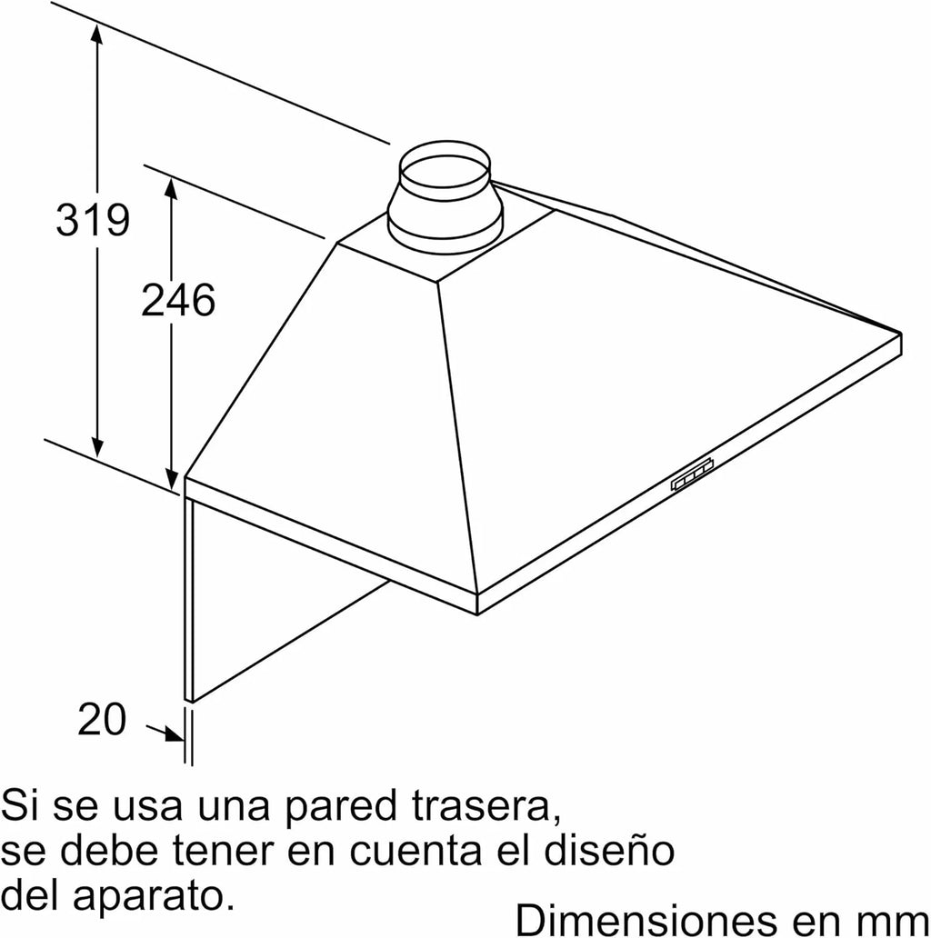 Balay 3BC696MX Campana Extractora Piramidal 90 cm, 3 Potencias, LED, Acero Inoxidable