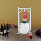 Prensa de Frutas Hidráulica 12 L de Acero Inoxidable 304 con Gato de 3 Toneladas