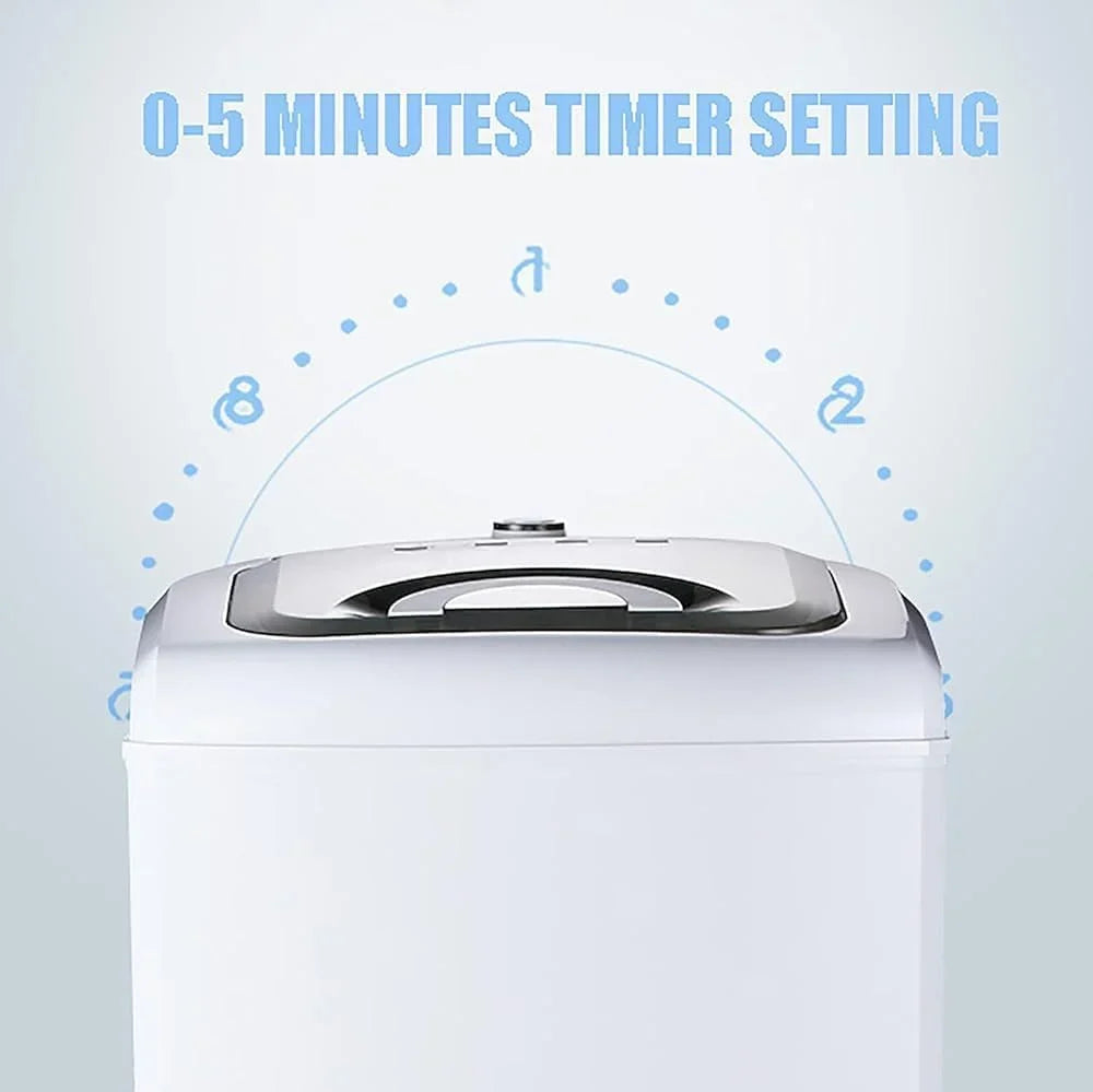 Lavadora Portátil 2 en 1 con Centrifugadora 7,5 kg, Carga Superior y Temporizador, Blanco