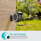 Gardena RollUp L Portamangueras de Pared con Manguera de 30 m, Blanco
