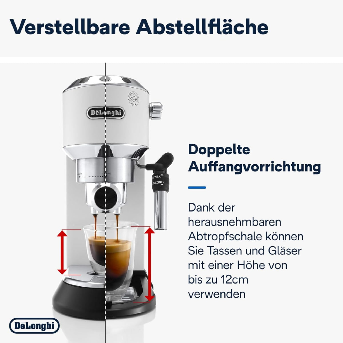De'Longhi Dedica Style EC 685.M Cafetera Espresso de Brazo con Vaporizador, 15 cm, Plata