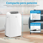 MIDEA Aire Acondicionado Portátil 12000 BTU / 3000 Frigorías 3 en 1, hasta 43 m², con Kit de Ventana