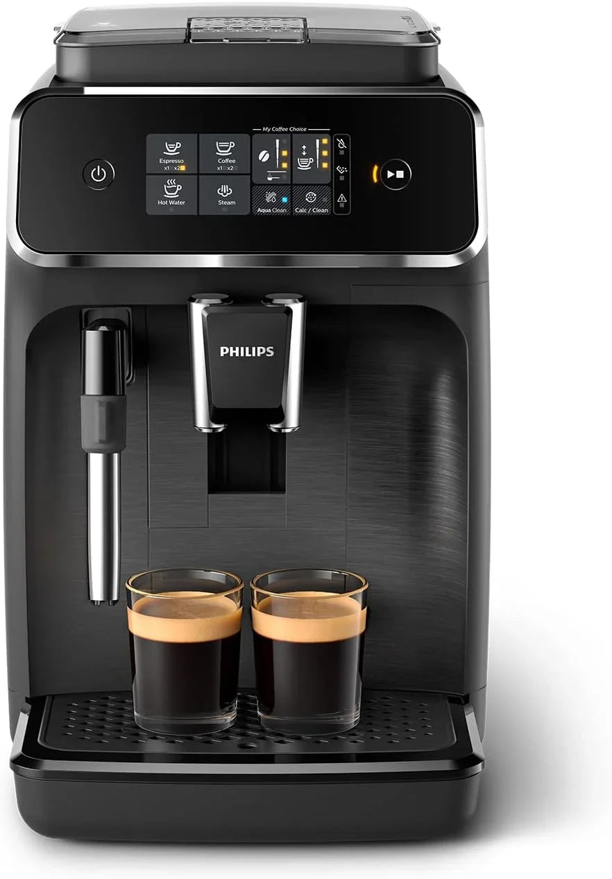 Serie 2200 EP2220/10 Cafetera Superautomática con Molinillo Cerámico y Espumador, Negro Mate