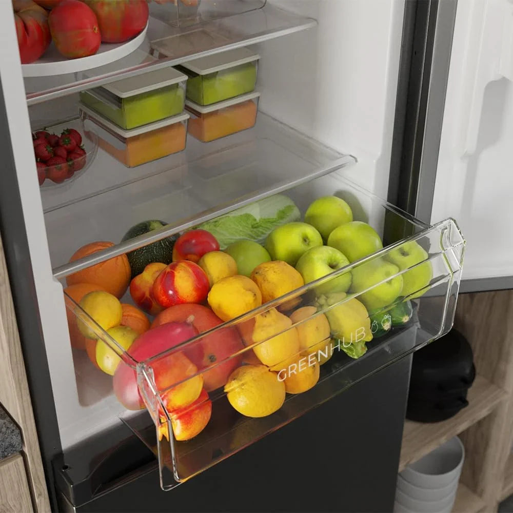 Cecotec Bolero CoolMarket Combi 296 DF WD Dark Frigorífico Combi 296 L con Dispensador de Agua