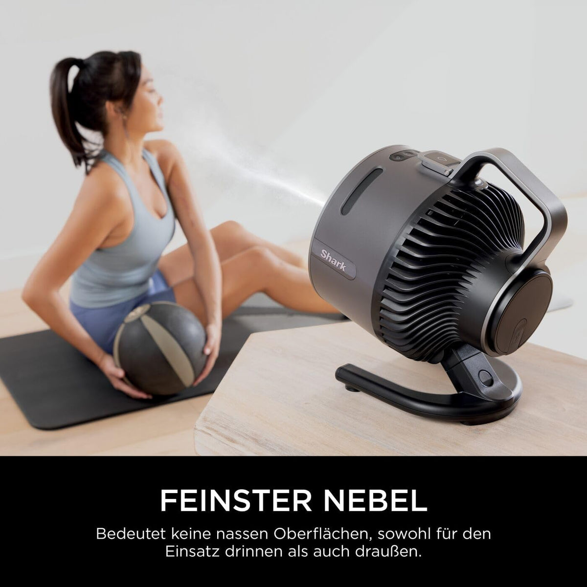 Shark FlexBreeze FA220EU Ventilador Híbrido con y sin Cable, Portátil, Interior y Exterior, Blanco