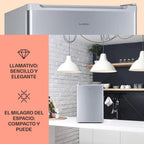 Klarstein Fargo Nevera para Bebidas 67 L con Congelador 4 L, Puerta de Cristal, Diseño Retro