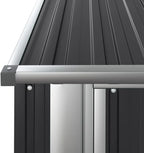 vidaXL Cobertizo de Jardín de Acero Galvanizado Antracita 180,5 x 97 x 209,5 cm