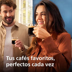 Serie 2200 EP2220/10 Cafetera Superautomática con Molinillo Cerámico y Espumador, Negro Mate