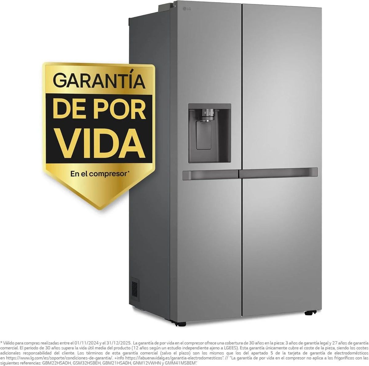 GSLC40PYPE Frigorífico Americano Side by Side 641 L, Serie 400, Inox Antihuellas, Clase E