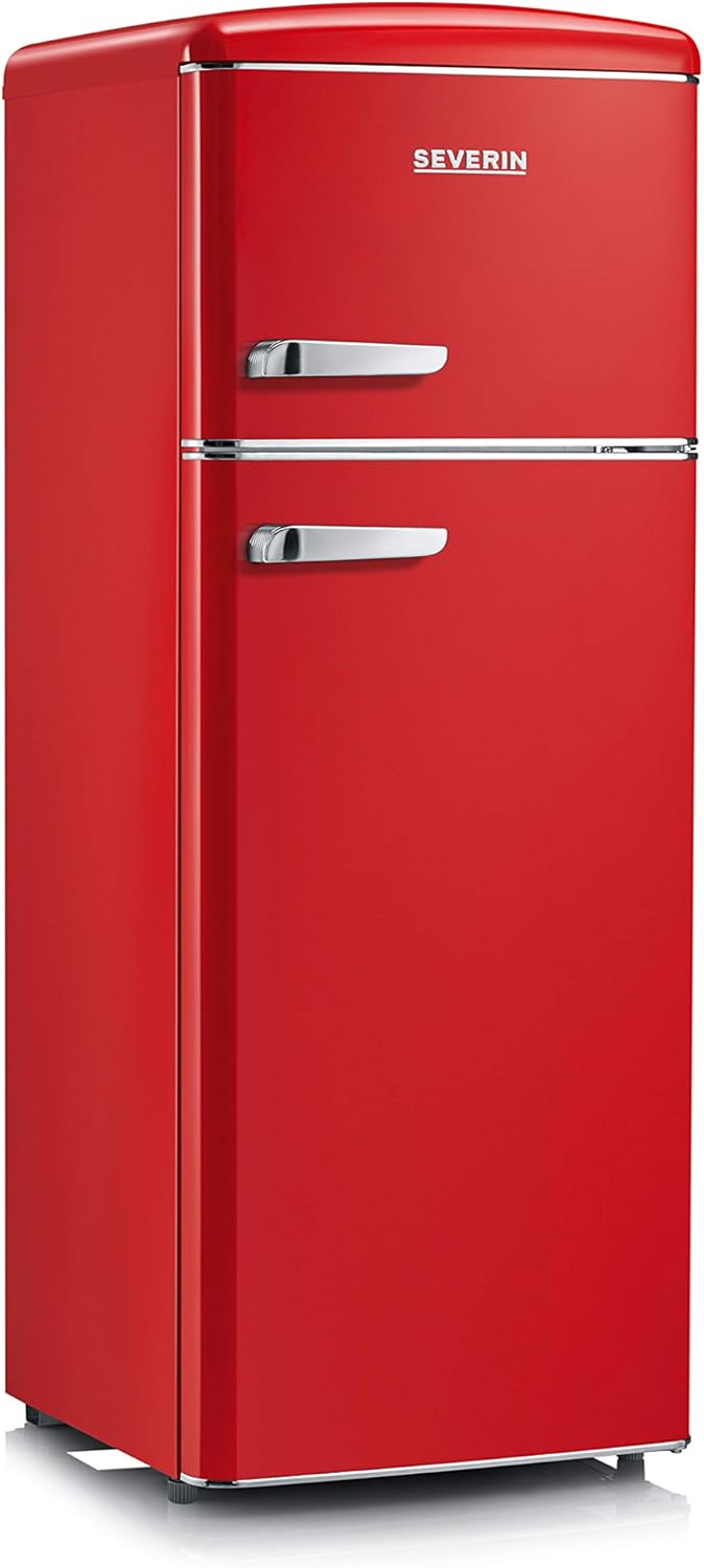 SEVERIN RKG 8933 Frigorífico Combi Retro 206 L con Congelador 4 Estrellas
