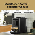 Tchibo Esperto2 Caffè Cafetera Superautomática con Función 2 Tazas, Granite Black