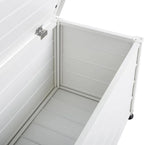 Beliani Campalto Arcón de Exterior de Aluminio Blanco 113 x 50 cm, 190 L