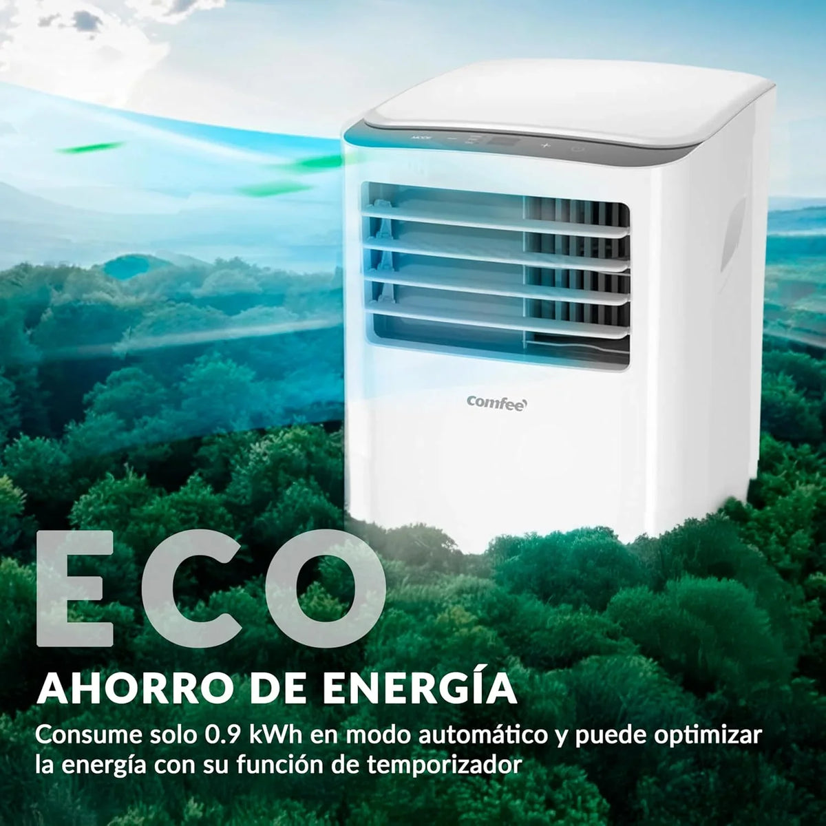 COMFEE Aire Acondicionado Portátil 8000 BTU / 2000 Frigorías 3 en 1 con Kit de Ventana, Silencioso