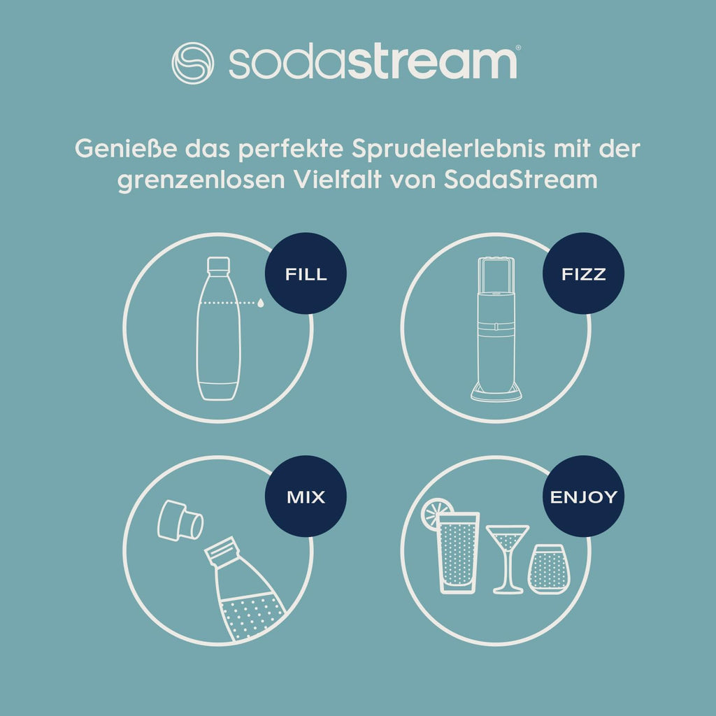 SodaStream E-DUO Máquina de Agua con Gas Eléctrica con Cilindro CO2 y 3 Botellas, Titanio
