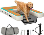 PawHut Rampa Hinchable para Perros 151 x 102 cm para Piscina, Lago y Barco, hasta 100 kg