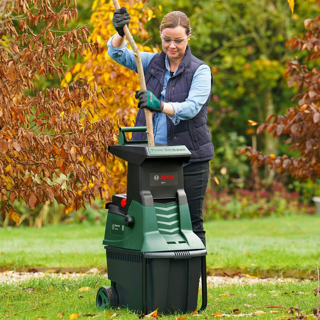 Bosch AXT 25 TC Biotriturador de Turbina 2500 W con Cesto de 53 L y Guantes