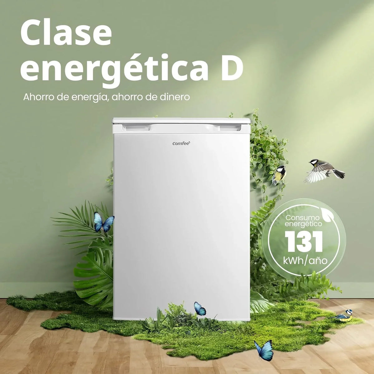 COMFEE RCU83WH3EU(E) Congelador Vertical 88 L, 3 Cajones, Termostato Ajustable, Blanco