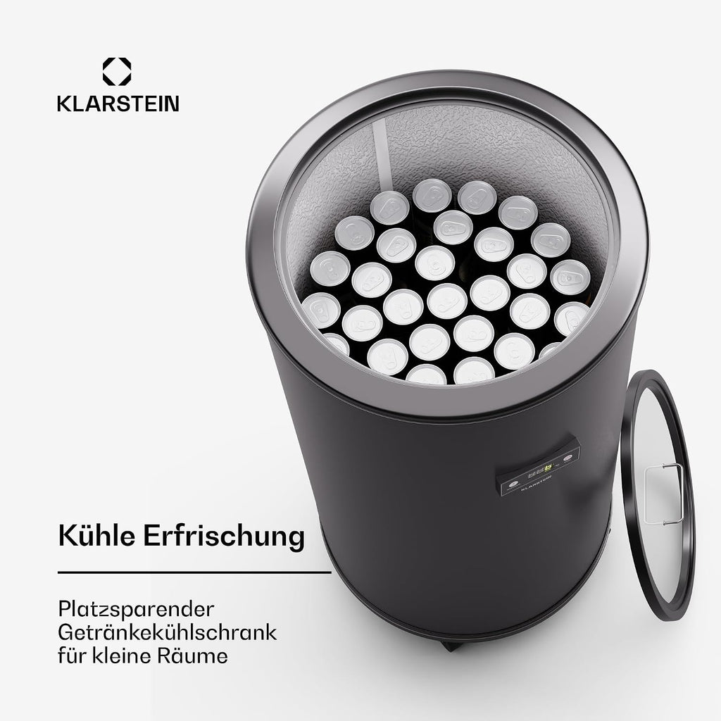 Klarstein Beersafe L Nevera para Bebidas 75 L de Acero Inoxidable con Pantalla LED, 0-16 °C