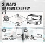 Alpicool T50 Nevera Congelador Portátil de Compresor 50 L, 12/24 V, Doble Zona, con Ruedas