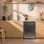 Cecotec Bolero CoolMarket TF 97 Inox Congelador Vertical 97 L, 3 Cajones, Puerta Reversible