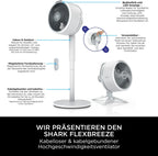 Shark FlexBreeze FA220EU Ventilador Híbrido con y sin Cable, Portátil, Interior y Exterior, Blanco - imagen 2