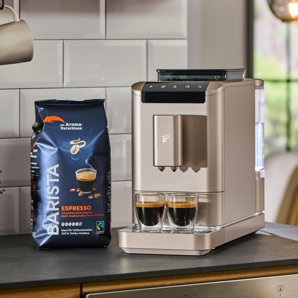 Tchibo Esperto2 Caffè Cafetera Superautomática con Función 2 Tazas, Granite Black
