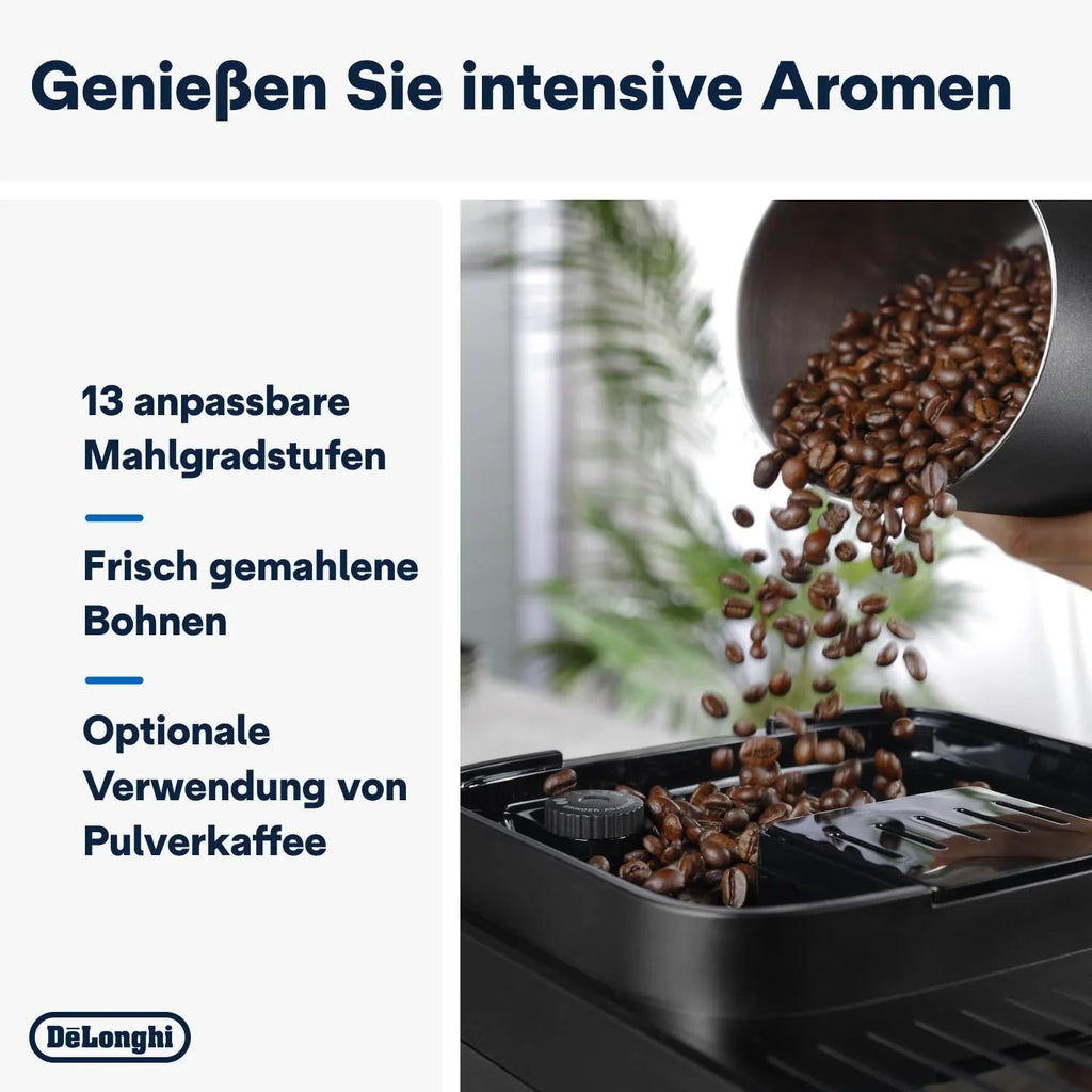 De'Longhi Magnifica Evo ECAM 292.81.B Cafetera Superautomática con LatteCrema, 7 Bebidas
