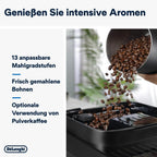 De'Longhi Magnifica Evo ECAM 292.81.B Cafetera Superautomática con LatteCrema, 7 Bebidas