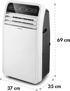 Klarstein Aire Acondicionado Portátil 4 en 1 con Control por App, hasta 12000 BTU
