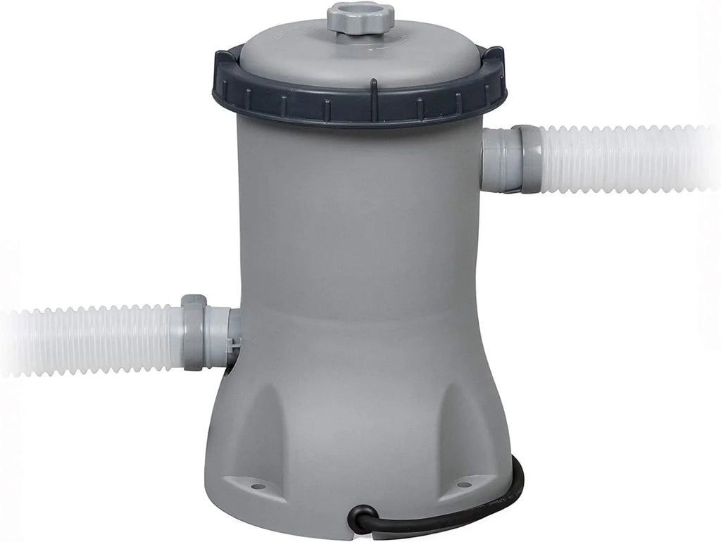 Bestway Power Steel Piscina Desmontable Tubular 427 x 250 x 100 cm con Depuradora, Diseño Ratán