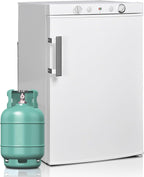 SMETA Frigorífico de Gas Trivalente 12 V / 230 V / Gas 100 L con Congelador, Blanco