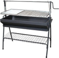 Imex El Zorro 71764 Barbacoa de Carbón y Leña con Parrilla, Plancha y Elevador, 80 x 50 x 115 cm