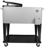 Carrito Nevera con Ruedas 80 Quart (75 L) para Terraza, Patio y Fiestas