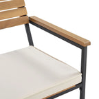 Conjunto de Jardín Rhodos de Madera de Acacia Mesa y 4 Sillas