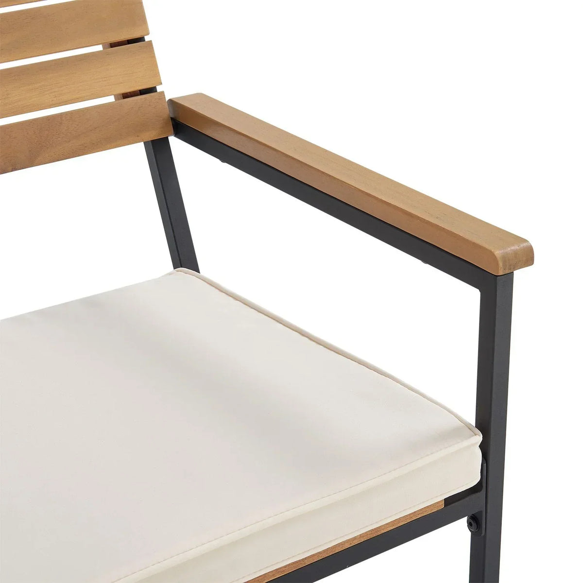 Conjunto de Jardín Rhodos de Madera de Acacia Mesa y 4 Sillas