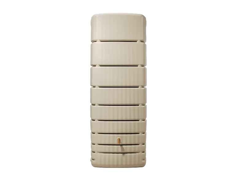 4rain Depósito de Agua de Lluvia SLIM 650 L con Grifo y Sujeción Antiviento