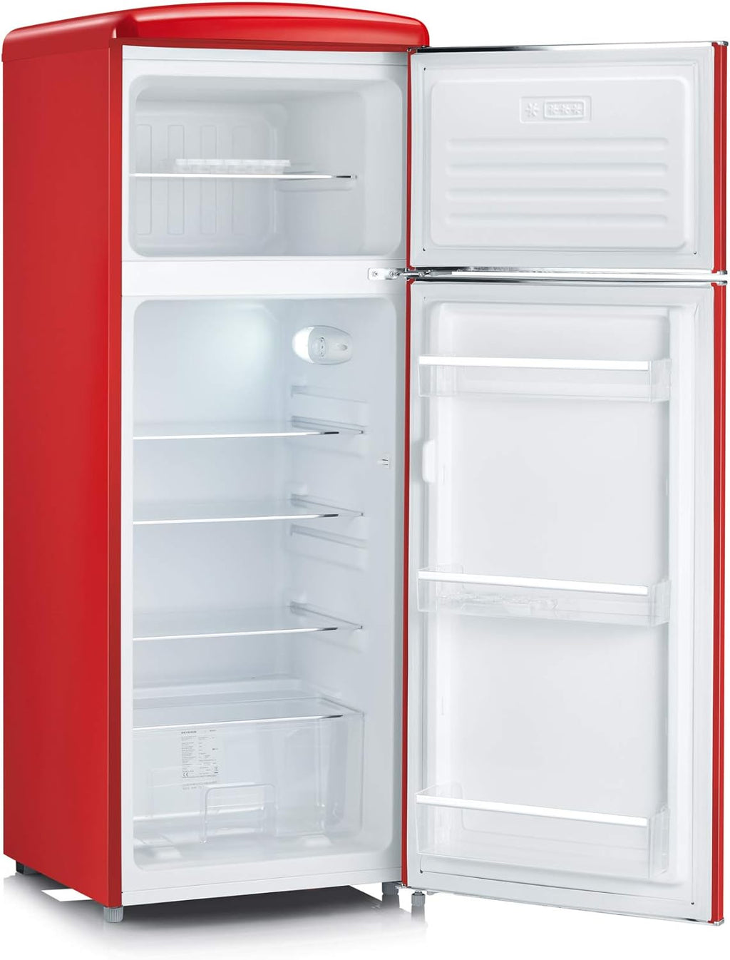SEVERIN RKG 8933 Frigorífico Combi Retro 206 L con Congelador 4 Estrellas