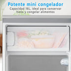 Midea MDRD168FGE01 Mini Frigorífico 113 L con Congelador, Bajo Encimera, Silencioso 39 dB, Blanco