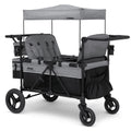 Delta Children Jeep Wrangler Deluxe Carrito Paseo para 4 Niños con Toldo y Nevera