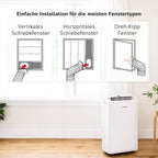 Bosch Cool Aire Acondicionado Portátil 3 en 1 con Modos Auto, Silencio y Noche