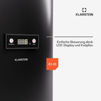 Klarstein Beersafe L Nevera para Bebidas 75 L de Acero Inoxidable con Pantalla LED, 0-16 °C