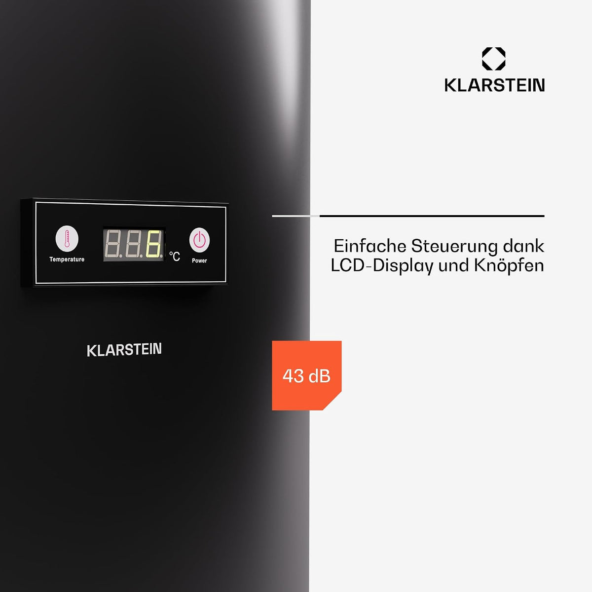 Klarstein Beersafe L Nevera para Bebidas 75 L de Acero Inoxidable con Pantalla LED, 0-16 °C
