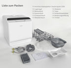 Hermitlux Mini Lavavajillas de Sobremesa para 4 Cubiertos con Depósito de 5 L, Blanco