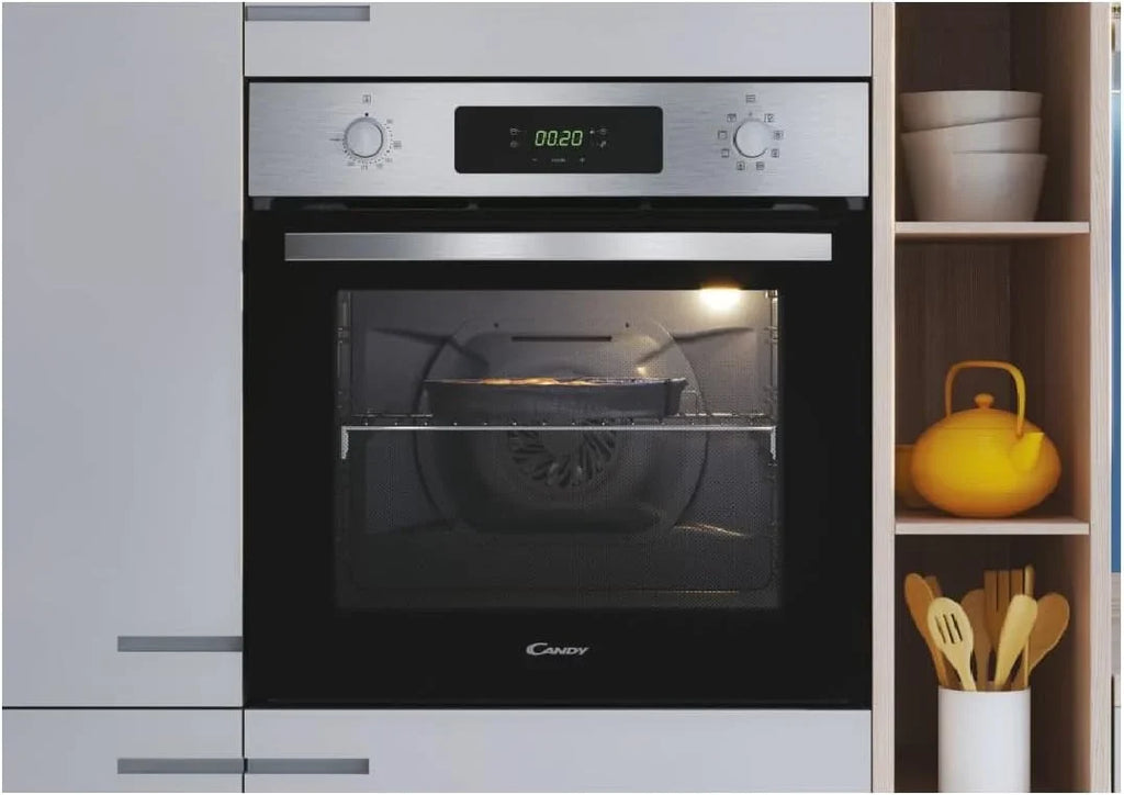 Candy Idea FIDC X625 L Horno Multifunción 70 L, Limpieza Aquactiva, Guías Telescópicas, Inox