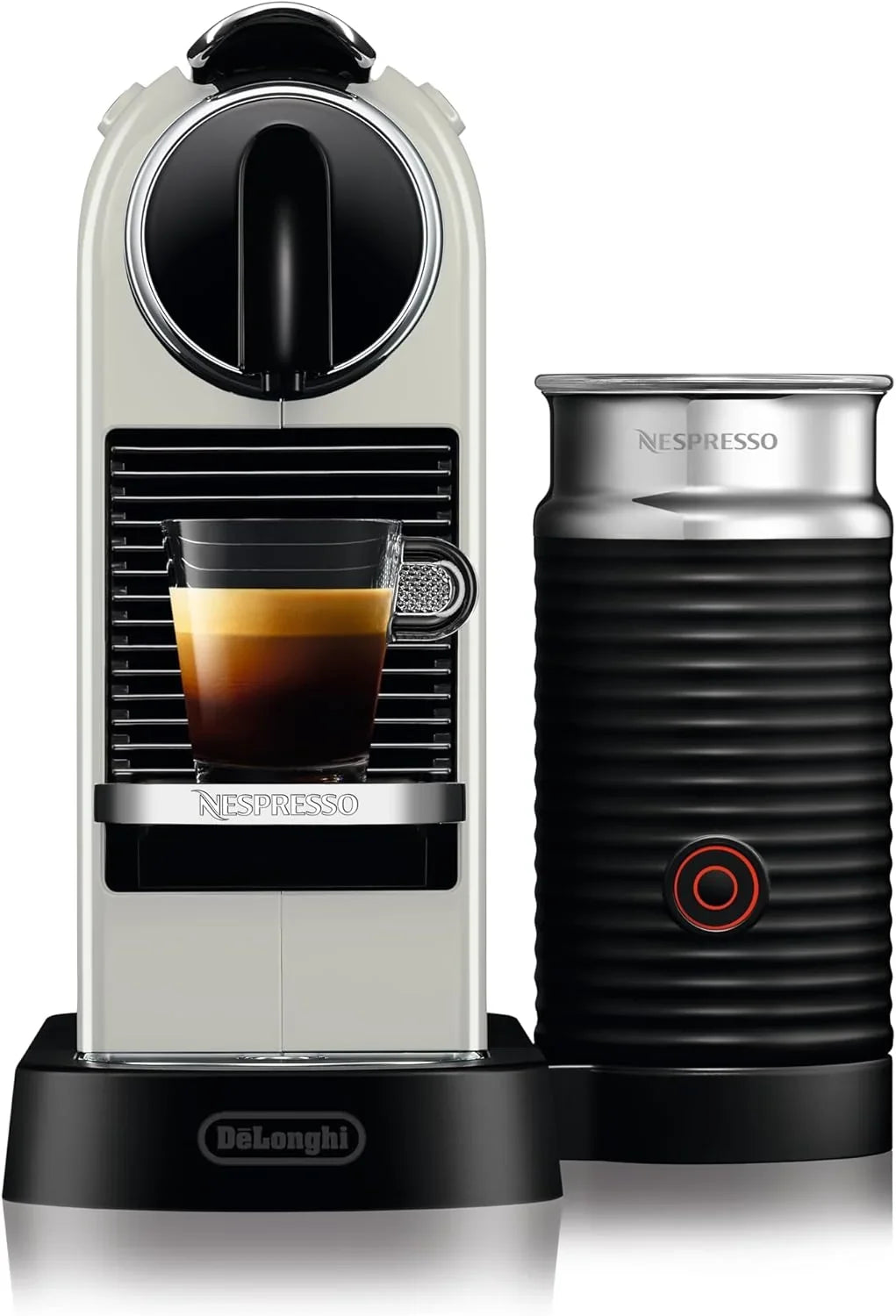 De'Longhi Nespresso Citiz EN267.WAE Cafetera de Cápsulas con Aeroccino, 1710 W, Blanca